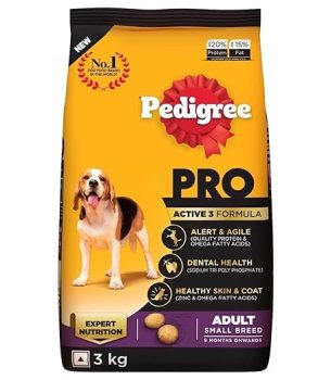 Pedigree PRO Adult Small Breed, 3 kg Dry Dog Food.