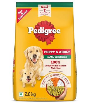 Pedigree Adult & Puppy Dry Dog Food, 100% Vegetarian, 2.8 kg