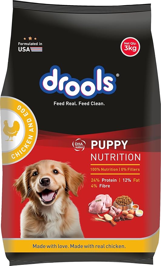 Drools Puppy Dry Dog Food Chicken and Egg 3kg Pack