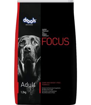 Drools Focus Premium Adult Dry Dog Food 1.2kg Pack | Chicken Flavour