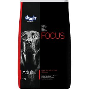 Drools Focus Adult Super Premium Dry Dog Food 4kg Pack | Chicken Flavour