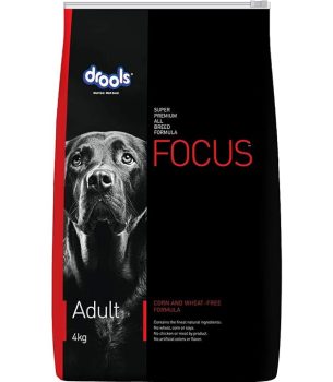 Drools Focus Adult Super Premium Dry Dog Food 4kg Pack | Chicken Flavour