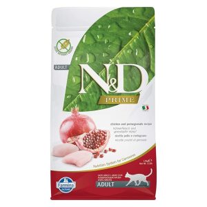 N&D FARMINA PET FOODS Grain Free Chicken and Pomegranate Dry Adult Cat Food, 1.5 Kg,.