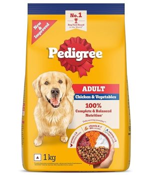 Pedigree Adult Dry Dog Food, Chicken & Vegetables, 1kg