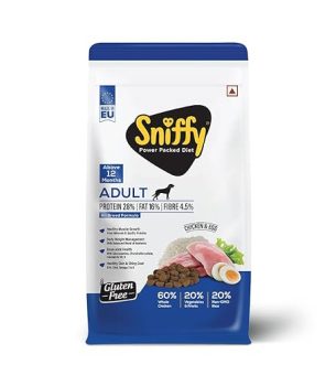 Sniffy Adult Dry Dog Food - 800 gm | Real Chicken & Egg