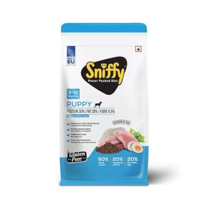 Sniffy Puppy Dry Dog Food - 3kg | Real Chicken & Egg.