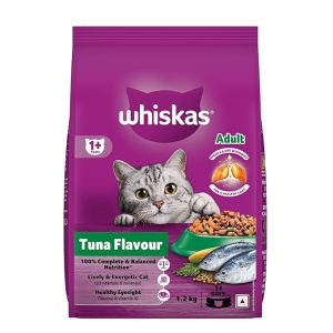 Whiskas Adult (1+ Years) Dry Cat Food, Tuna Flavour, 1.2 kg.