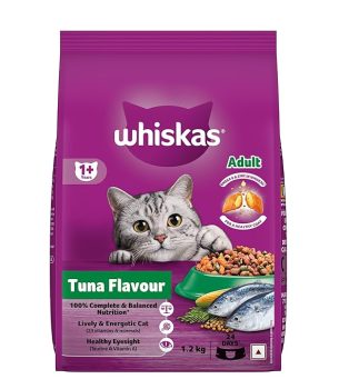Whiskas Adult (1+ Years) Dry Cat Food, Tuna Flavour, 1.2 kg.