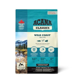 Acana Wild Coast Dry Dog Food, Grain Free Dog Food for All Life Stages, Fresh or Raw Ingredients, 2 kg