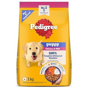 Pedigree Puppy Dry Dog Food, Chicken & Milk, 1 kg
