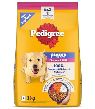 Pedigree Puppy Dry Dog Food, Chicken & Milk, 1 kg