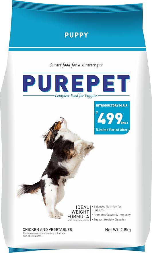 Purepet Puppy Dry Dog Food 2.8kg | Chicken & Vegetable Flavour |